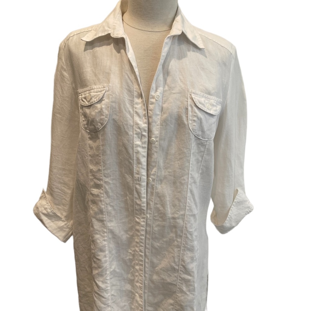 Coastal Grandma Edward linen tunic top blouse size Large